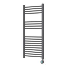 Flomasta 1100mm x 500mm 853BTU Grey Flat Electric Towel Radiator