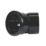 FloPlast  Push-Fit 135° Double Socket Top Offset Bend Black 110mm