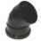 FloPlast  Push-Fit 135° Double Socket Top Offset Bend Black 110mm