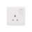 Schneider Electric Lisse 5A 1-Gang SP Switched Round Pin Plug Socket White
