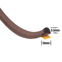 Stormguard  EPDM Rubber P Strip Brown 20m