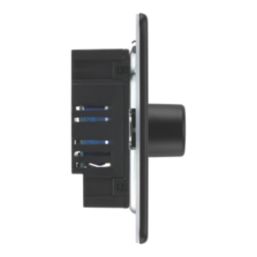 LAP  1-Gang 2-Way LED Dimmer Switch  Matt Black with Colour-Matched Inserts