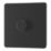 LAP  1-Gang 2-Way LED Dimmer Switch  Matt Black with Colour-Matched Inserts