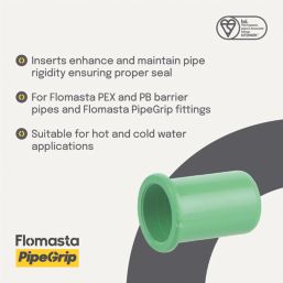 Flomasta STS28M Polybutylene & PEX Push-Fit Pipe Insert 28mm 10 Pack