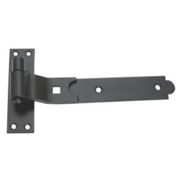Smith & Locke Black Powder-Coated Cranked Gate Hinge Hook & Band 134mm x 250mm x 45.5mm