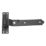 Smith & Locke Black Powder-Coated Cranked Gate Hinge Hook & Band 134mm x 250mm x 45.5mm