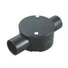 Tower 2 Way 25mm Through Box Black