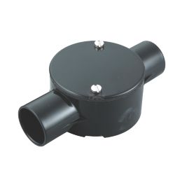 Tower 2 Way 25mm Through Box Black