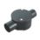 Tower 2 Way 25mm Through Box Black