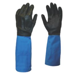 Showa Chem Master Gauntlets Blue/Black X Large
