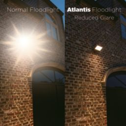 Lutec Atlantis Outdoor LED Anti-Glare Floodlight With PIR Sensor Dark Grey 24W 3200lm