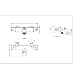 Highlife Bathrooms Stroma Exposed Single Outlet Thermostatic Chrome Bath Shower Mixer With Diverter