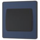 British General Evolve 20A 16AX 1-Gang 2-Way Wide Rocker Light Switch  Blue with Black Inserts