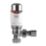 Drayton TRV4 15mm x 1/2" White/Chrome Angled Designer Thermostatic Radiator Valve & Lockshield