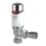 Drayton TRV4 15mm x 1/2" White/Chrome Angled Designer Thermostatic Radiator Valve & Lockshield