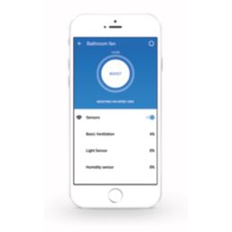 Vent-Axia 409802 Lo-Carbon  100mm (3 3/4") Axial Bathroom App Controlled Extraction Fan  White 230V