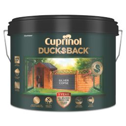 Cuprinol Ducksback 9Ltr Silver Copse Shed & Fence Paint