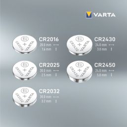 Varta CR2430 3V Coin Cell Lithium Batteries 4 Pack