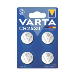 Varta CR2430 3V Coin Cell Lithium Batteries 4 Pack