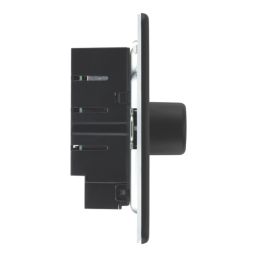 LAP  1-Gang 2-Way LED Dimmer Switch  Matt Black with Colour-Matched Inserts