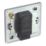 LAP  1-Gang 2-Way LED Dimmer Switch  Matt Black with Colour-Matched Inserts