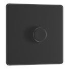 LAP  1-Gang 2-Way LED Dimmer Switch  Matt Black with Colour-Matched Inserts