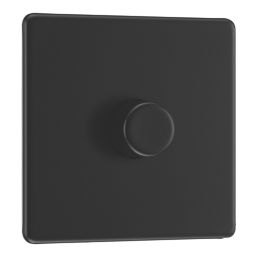 LAP  1-Gang 2-Way LED Dimmer Switch  Matt Black with Colour-Matched Inserts