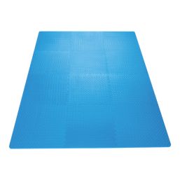 Essentials  Interlocking Floor Tiles Blue 10mm 12 Pack
