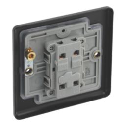 LAP  20A 16AX 1-Gang Intermediate Switch Matt Black with Black Inserts