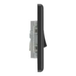 LAP  20A 16AX 1-Gang Intermediate Switch Matt Black with Black Inserts