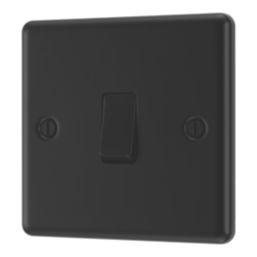 LAP  20A 16AX 1-Gang Intermediate Switch Matt Black with Black Inserts