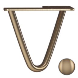 Rothley 2-Pin Hairpin Furniture Leg Antique Brass 100mm