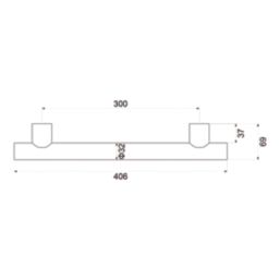 Swirl Adapt+ Straight Household Grab Rail Polished Chrome 300mm