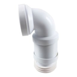 Flomasta  Flexible 90° Angled Pan Connector White 220 - 400mm