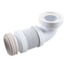 Flomasta  Flexible 90° Angled Pan Connector White 220 - 400mm