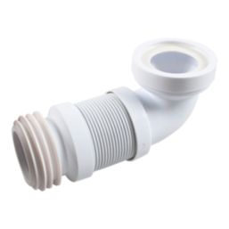 Flomasta  Flexible 90° Angled Pan Connector White 220 - 400mm