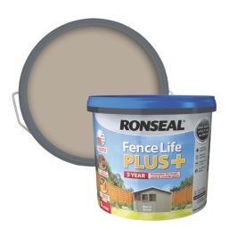 Ronseal Fence Life Plus 9Ltr Warm Stone Shed & Fence Paint