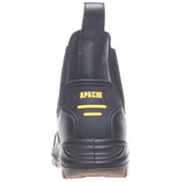 Apache AP714SM Size 11  Black Water-Resistant Steel Toe Cap Safety Dealer Boots