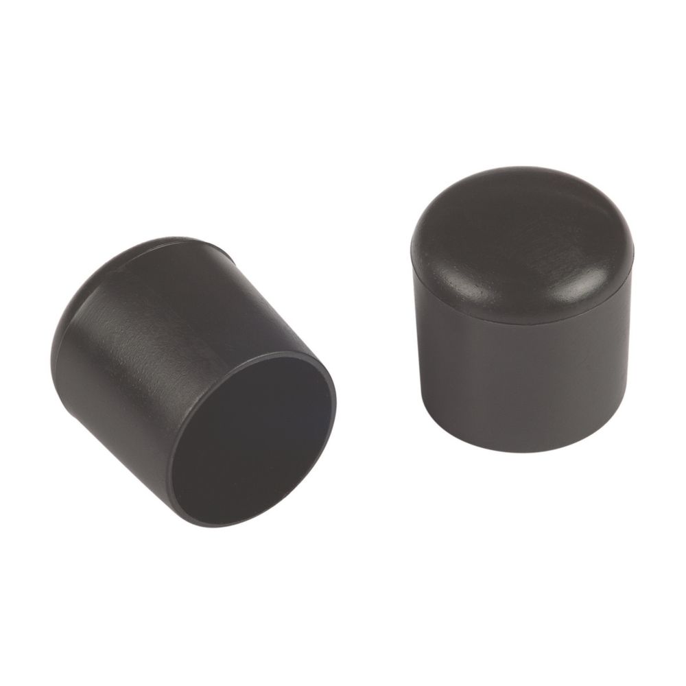 Fix-O-Moll Black Tube Caps 25mm x 26mm 4 Pack - Screwfix