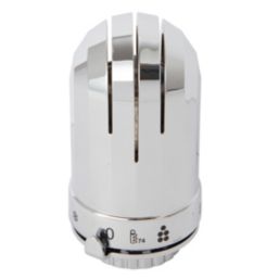 Flomasta  1/2" x 15mm Chrome Straight Modern Thermostatic Radiator Valve Head & Body