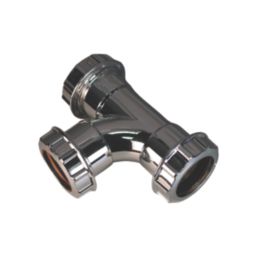 FloPlast CW22 Compression Uni Waste Tee Chrome 32mm