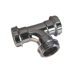 FloPlast CW22 Compression Uni Waste Tee Chrome 32mm