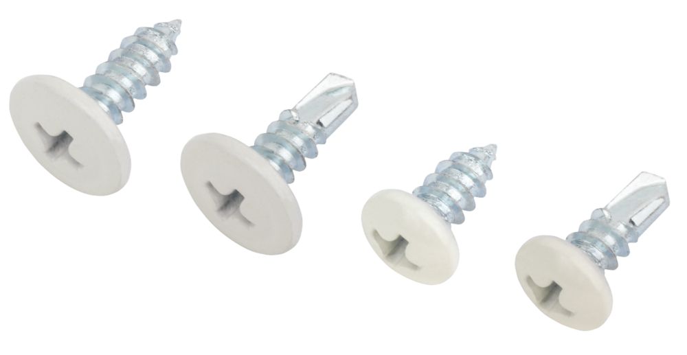 Easydrive Phillips Mixed White Head Screws Handy Pack 900 Pcs Screwfix