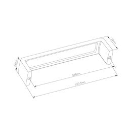 Essentials Gara D Handles Brushed Nickel 136mm 2 Pieces