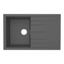 Swirl Erzen 1 Bowl  Black Composite Sink 800mm x 500mm