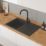 Swirl Erzen 1 Bowl  Black Composite Sink 800mm x 500mm