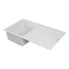 Carysil GD100-WH 1 Bowl Granite Composite Kitchen Sink White Reversible 860mm x 500mm