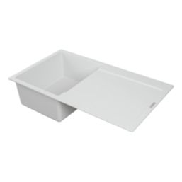 Carysil GD100-WH 1 Bowl Granite Composite Kitchen Sink White Reversible 860mm x 500mm