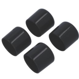 Fix-O-Moll Black Tube Caps 25mm x 25mm 4 Pack