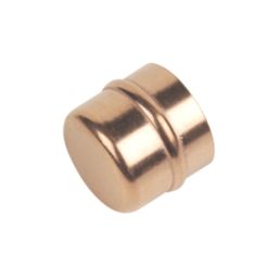Flomasta  Brass Solder Ring Stop Ends 28mm 2 Pack